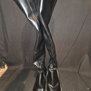 Vince Camuto Glossy Black Over-the-Knee Boots